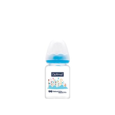 Optimal Glass Feeding Bottle (0m+) 60ml - Blue