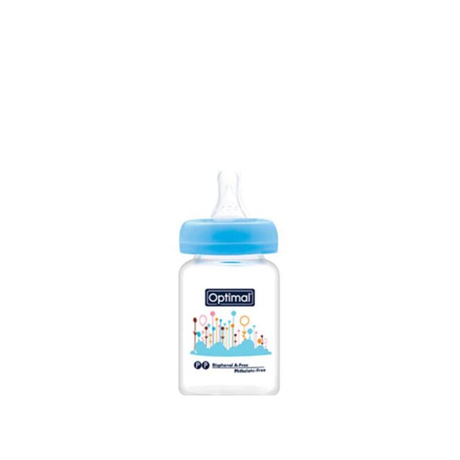 Optimal Glass Feeding Bottle (0m+) 60ml - Blue