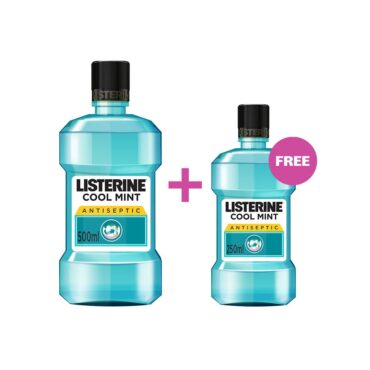 Listerine Cool Mint Antiseptic 500ml + 250ml FREE
