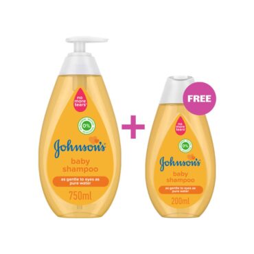 Johnson's Baby Shampoo, No More Tears 750ml + 200ml FREE