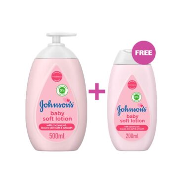 Johnson's Baby Soft Lotion 500ml + 200ml FREE