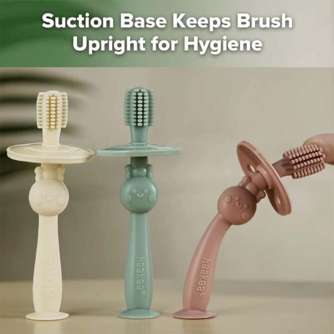 Haakaa 360° Silicone Toothbrush - Blush