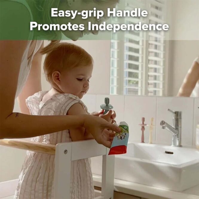 Haakaa 360° Silicone Toothbrush - Pea Green