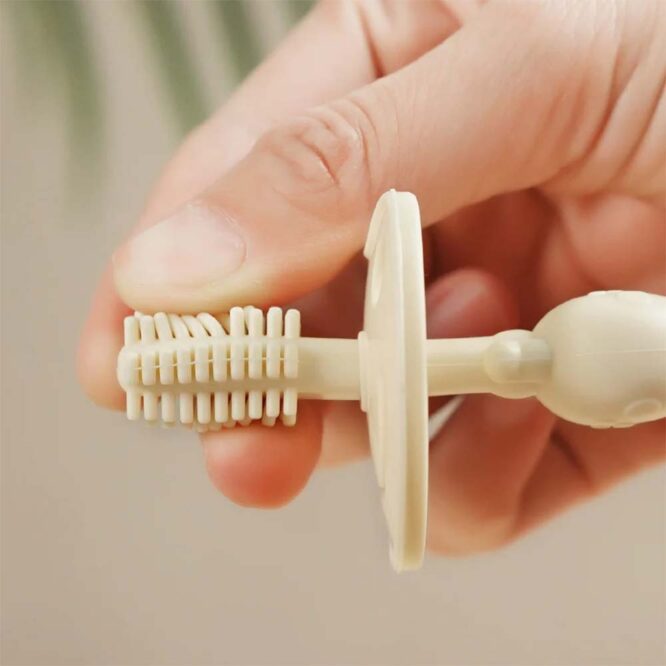 Haakaa 360° Silicone Toothbrush - Oat