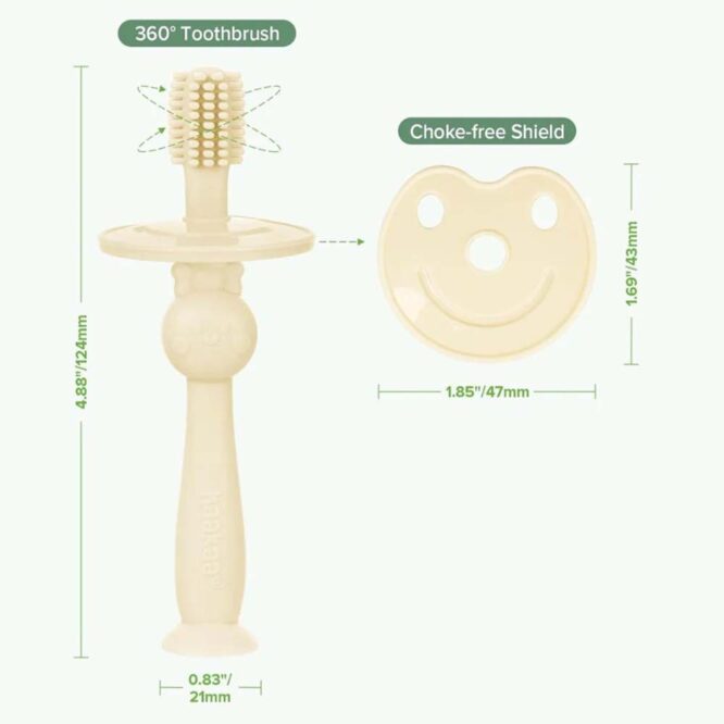 Haakaa 360° Silicone Toothbrush - Oat