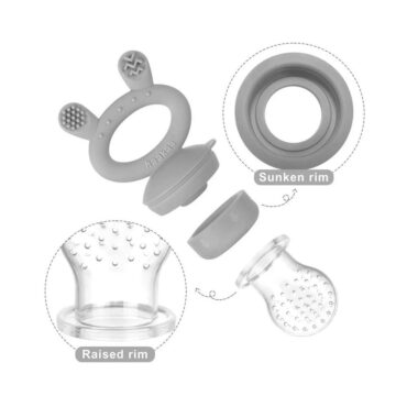 Haakaa Freeze-N-Feed Mini Combo, Food Feeder & Tray - Oat