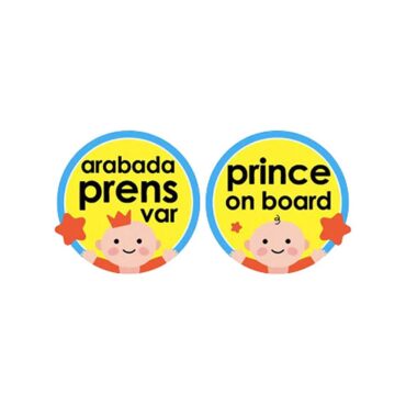 Babyjem Car Window Safety Signs - Prince On Board
