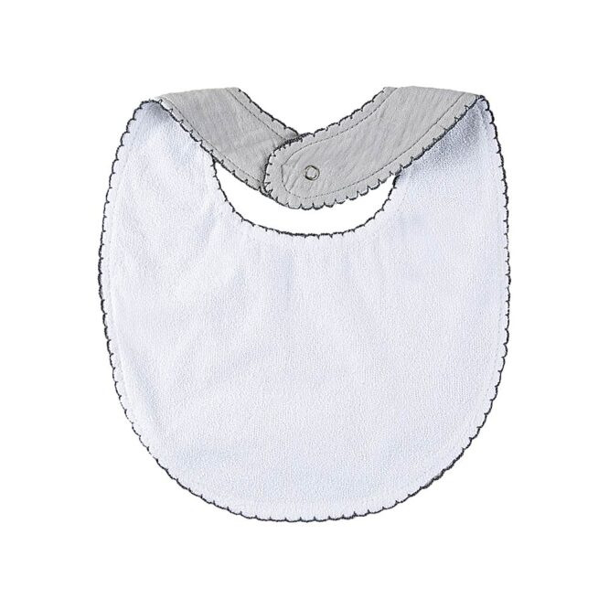 Babyjem Muslin Apron Bib (0m+) Gray - Image 2