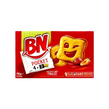 BN Pocket Strawberry Milk Biscuits 150g - 4 Packs