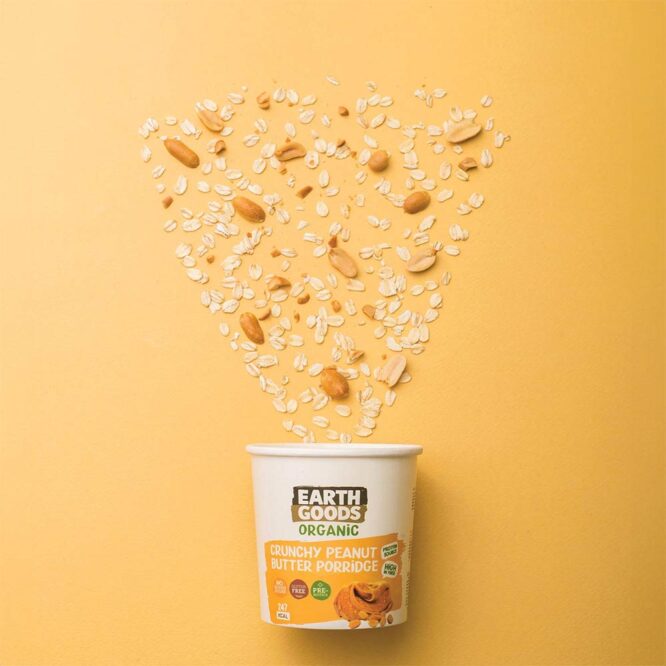 Earth Goods Organic Gluten Free Crunchy Peanut Butter Porridge 60g