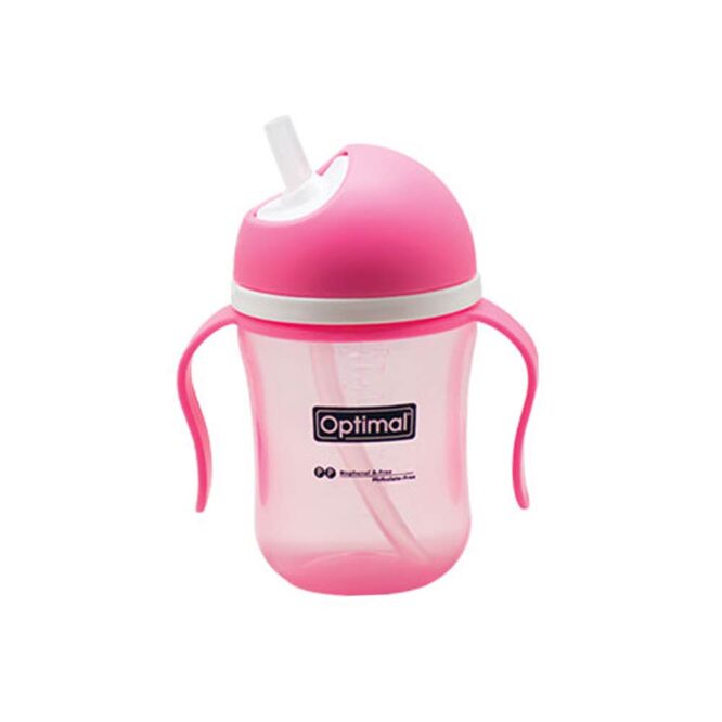 Optimal Non-Spill Training Cup with Handle (12m+) 220ml - Pink