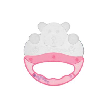 Optimal Silicone Baby Teether (4m+) Pink Bear