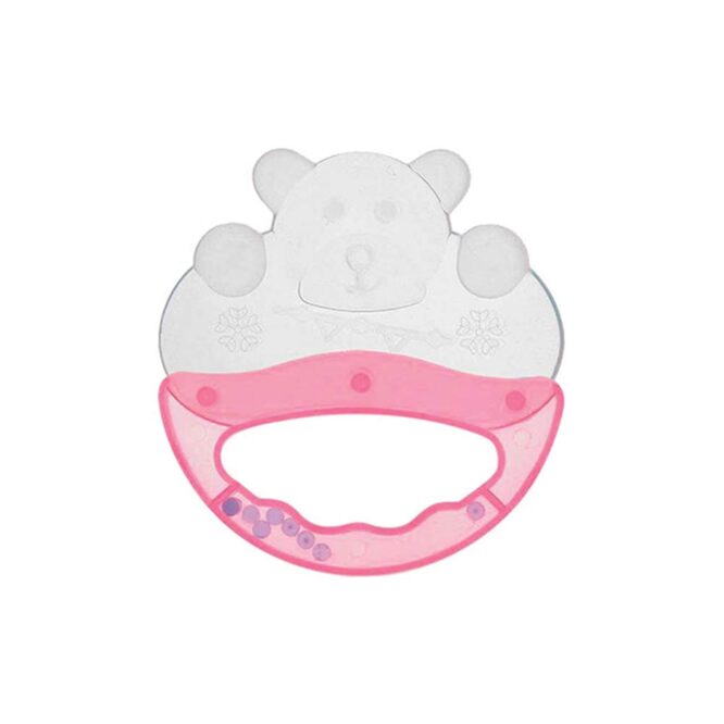 Optimal Silicone Baby Teether (4m+) Pink Bear
