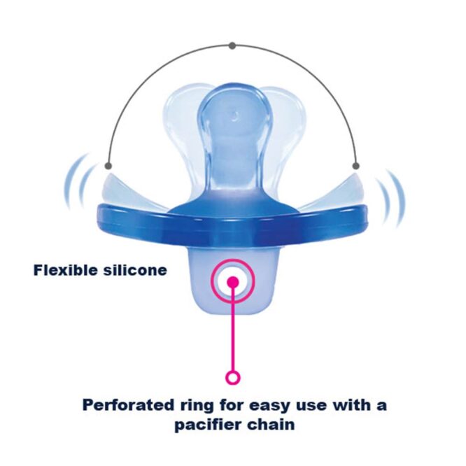 Optimal Orthodontic Silicone Pacifier (0m+) Blue