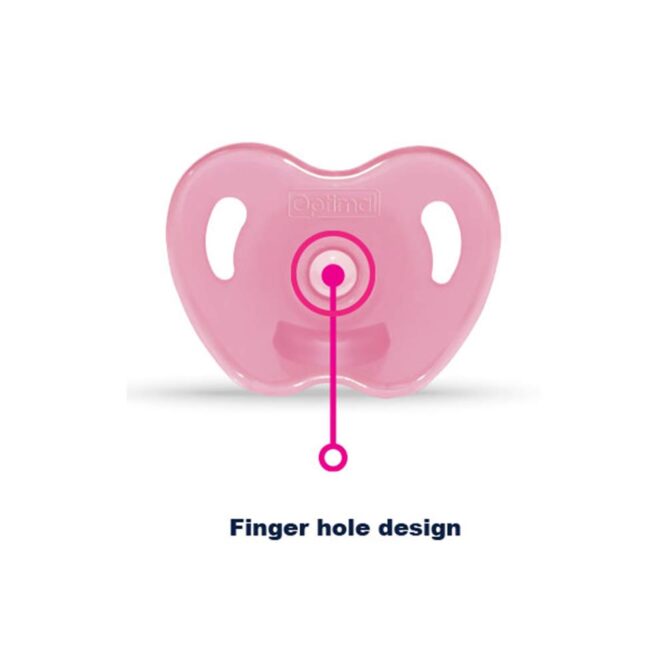 Optimal Orthodontic Silicone Pacifier (0m+) Pink