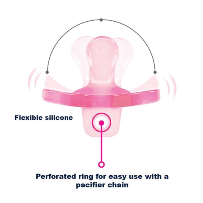 Optimal Orthodontic Silicone Pacifier (0m+) Pink