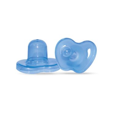 Optimal Round Nipple Silicone Pacifier (0m+) Blue