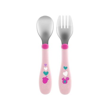 Chicco Metal Cutlery (18m+) Girl