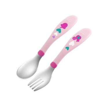 Chicco Metal Cutlery (18m+) Girl