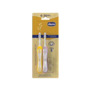 Chicco Toothbrush Combo (6-36m) Lilac/Mustard