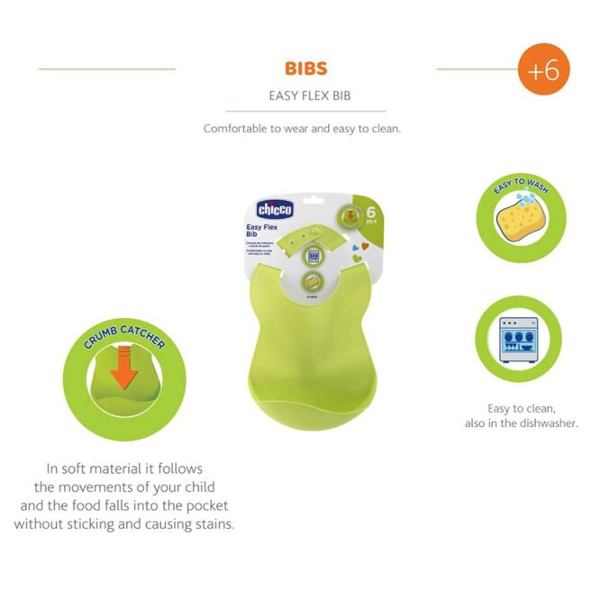 Chicco Easy Flex Bib (6m+) Green