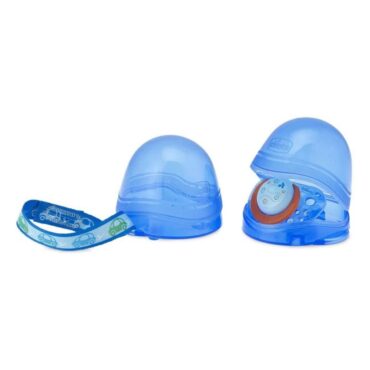 Chicco Travel Box Double Soother Case - Blue