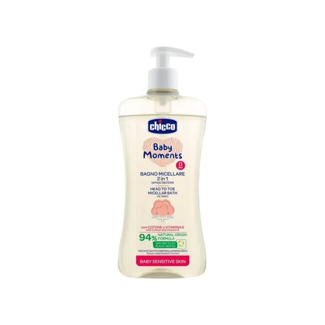 Chicco Baby Moments Head-To-Toe Micellar Bath, No Tears 500ml