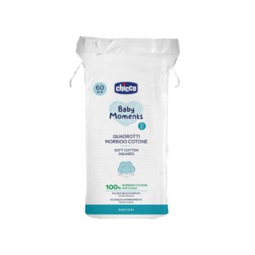 Chicco Baby Moments Soft Cotton Squares - 60 Pcs