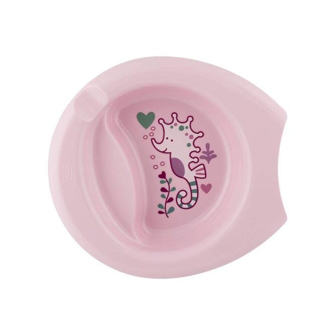 Chicco Easy Feeding Plate (6m+) Pink