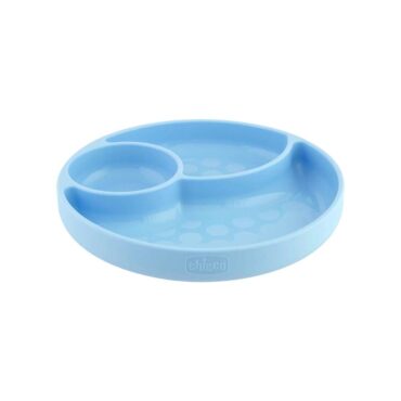 Chicco Easy Menu Silicone Plate with Suction Base (12m+) Teal
