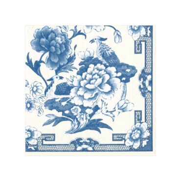 Caspari Lunch Napkins - 20 Napkins, Luncheon Blue & White