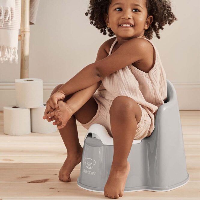 BabyBjorn Potty Chair - Gray/White