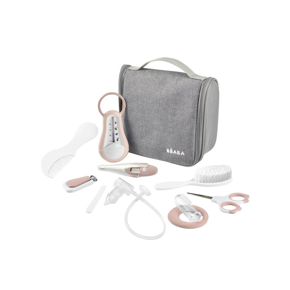 Beaba Toiletry Pouch with 9 Accessories - Pink