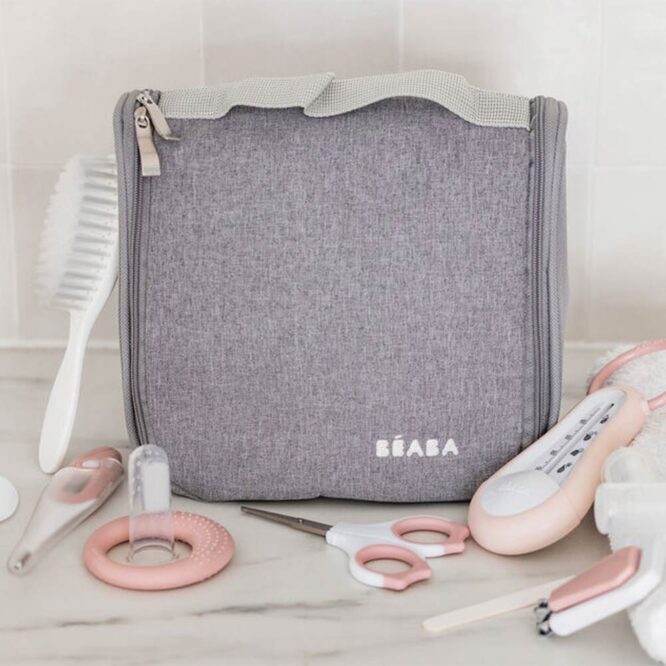 Beaba Toiletry Pouch with 9 Accessories - Pink