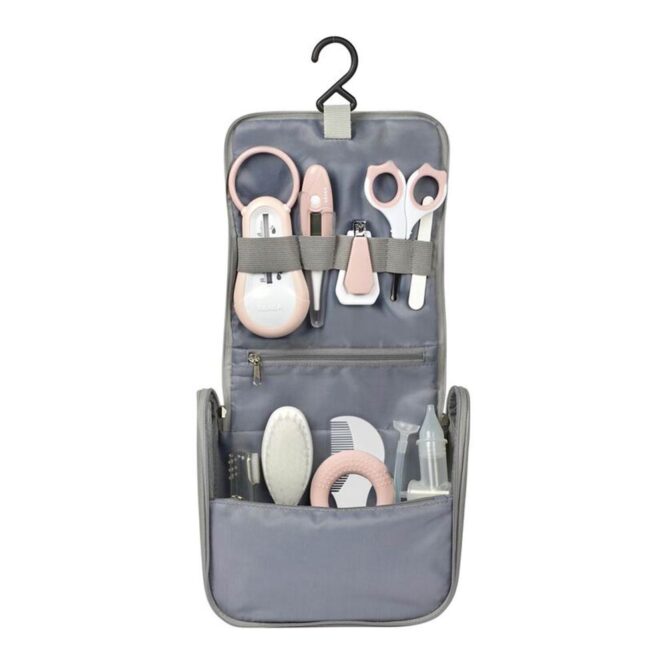 Beaba Toiletry Pouch with 9 Accessories - Pink