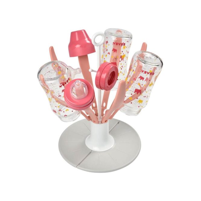 Beaba Flower Foldable Bottle Draining Rack - Pink