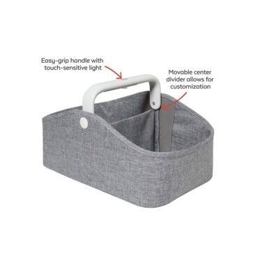 Skip-Hop-Light-Up-Diaper-Caddy-Gray1 Skip Hop Light Up Diaper Caddy - Gray