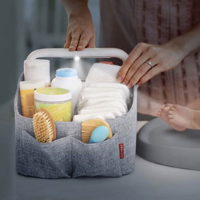 Skip Hop Light Up Diaper Caddy - Gray