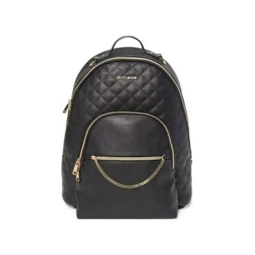 Skip Hop Linx Quilted Diaper Backpack - Black