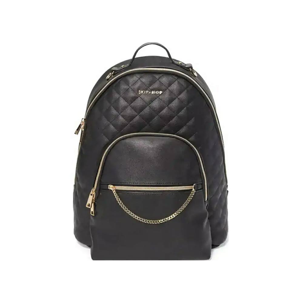 Skip Hop Linx Quilted Diaper Backpack - Black