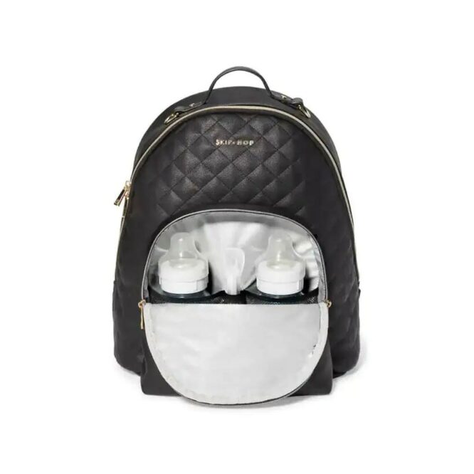 Skip Hop Linx Quilted Diaper Backpack - Black