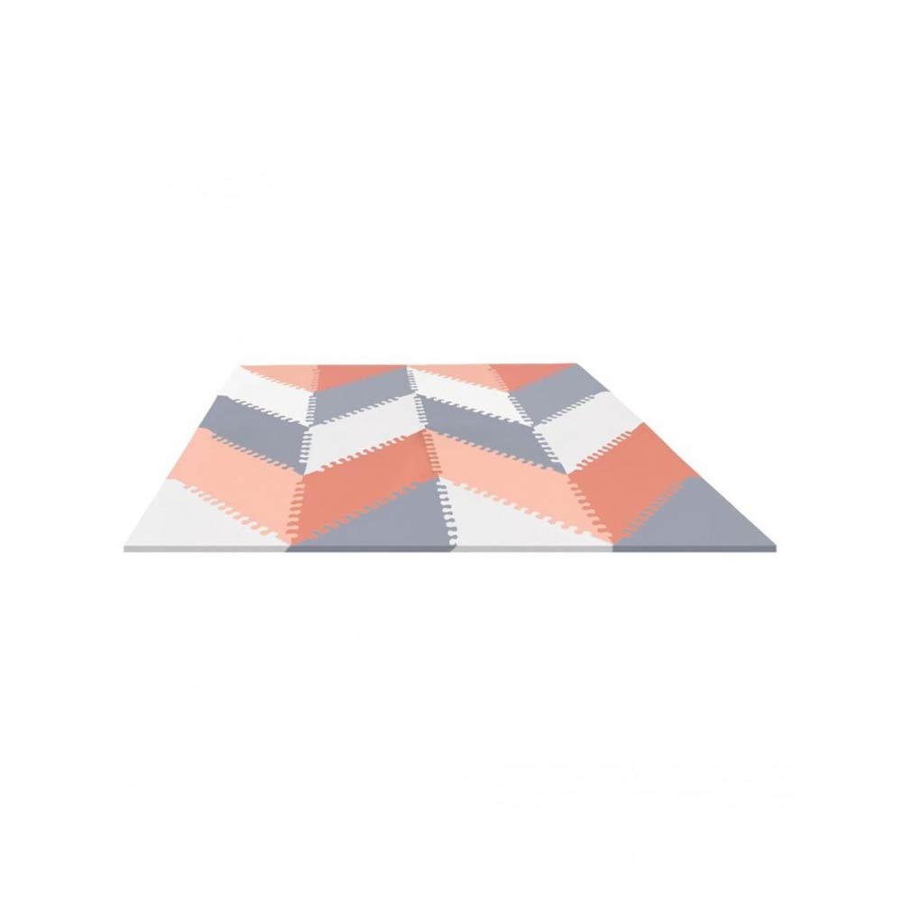 Skip Hop Playspot Geo Foam Floor Ties Gray Peach