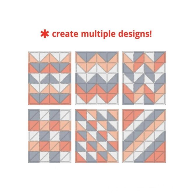 Skip Hop Playspot Geo Foam Floor Ties Gray Peach