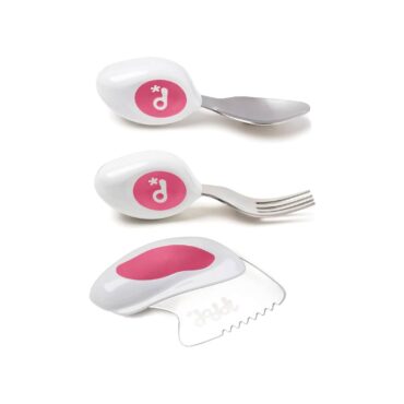 Doddl Shaped Handles Cutlery - Pink