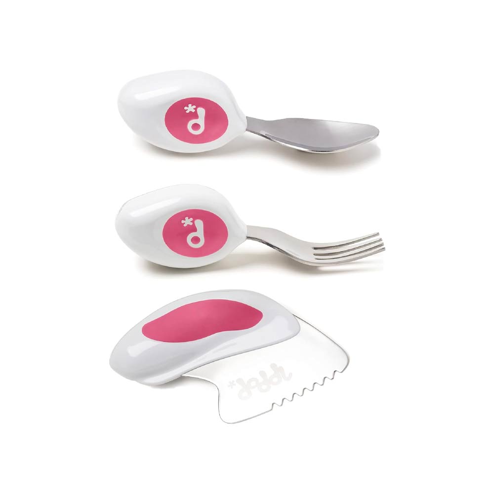 Doddl Shaped Handles Cutlery - Pink