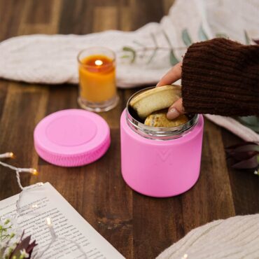 MontiiCo Insulated Food Jar 400ml - Pink