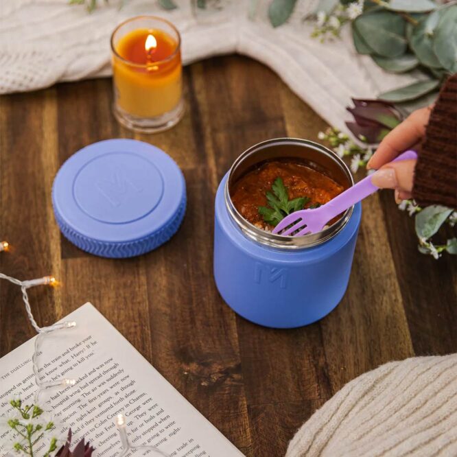 MontiiCo Insulated Food Jar 400ml - Blue