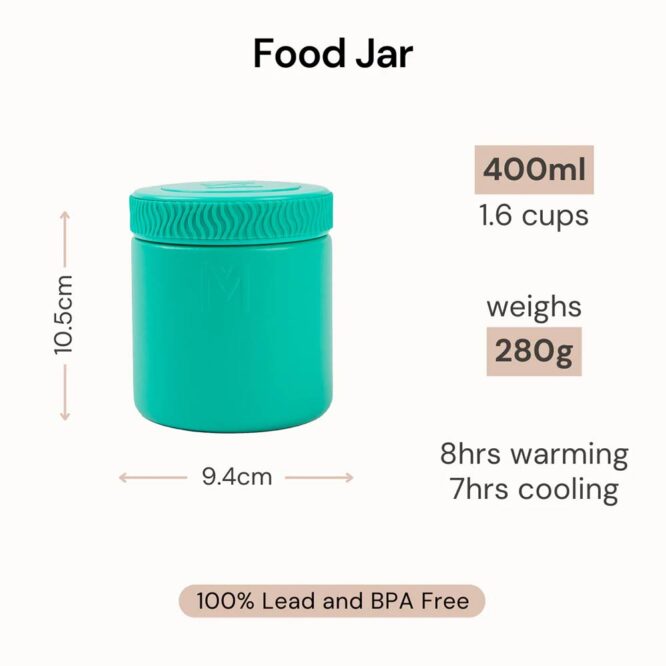 MontiiCo Insulated Food Jar 400ml - Green