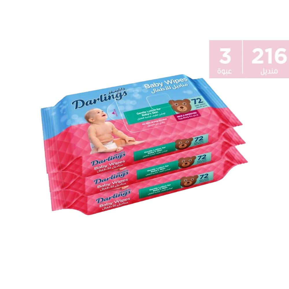 Darlings Wet Wipes Value Pack 216 Pcs