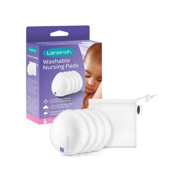 Lansinoh Washable Nursing Pads - White, 4 Pads